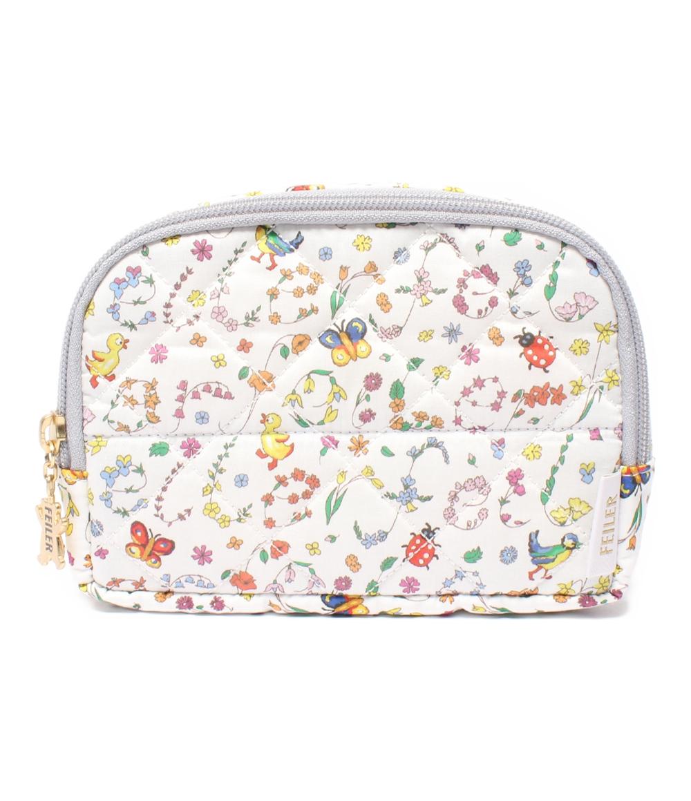 美品 フェイラー メイクポーチ リバティコラボ ハイジ フェイラー ガーデン レディース FEILER