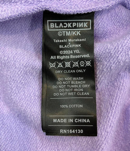 美品 BLACKPINK プルオーバーパーカー 村上隆 メンズ SIZE M ブラックピンク