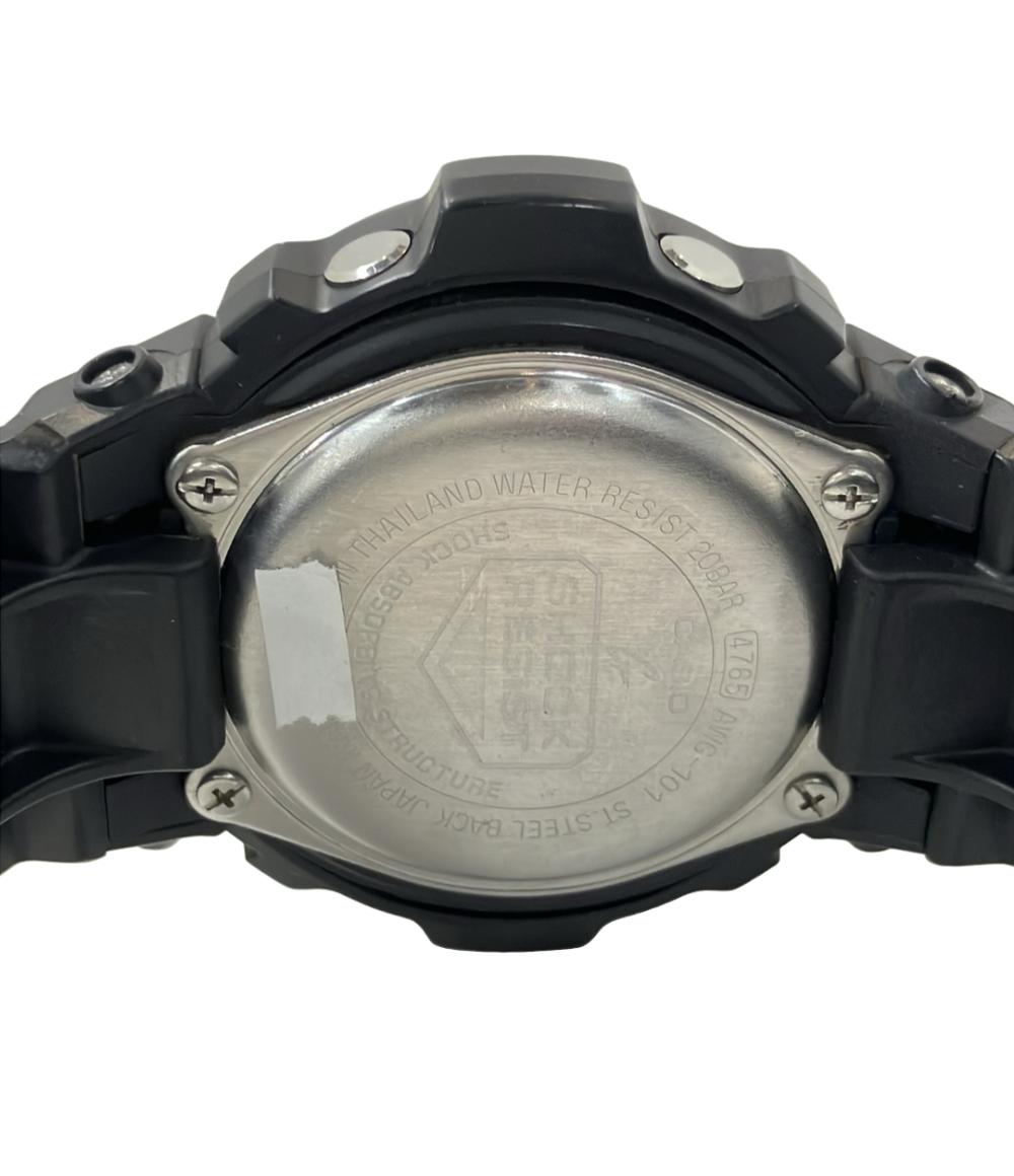 カシオ 腕時計 G-SHOCK ソーラー ブラック AWG-101 メンズ CASIO