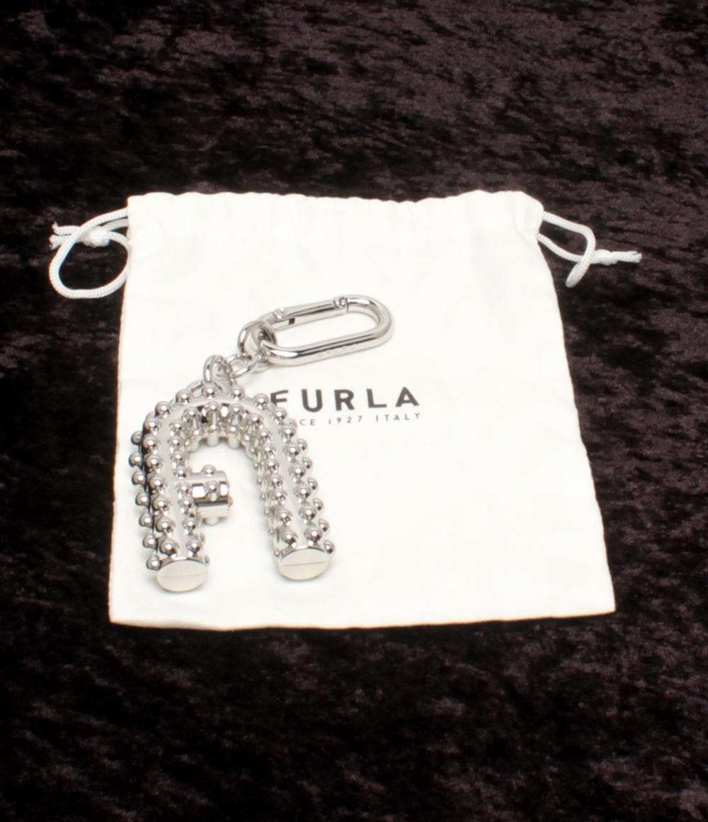美品 Furla キーリング キーホルダー バッグチャーム メタル レディース フルラ