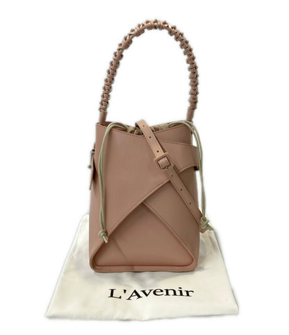 美品 L'Avenir 2way ハンドバッグ ショルダーバッグ 斜め掛け レディース ラヴェニール