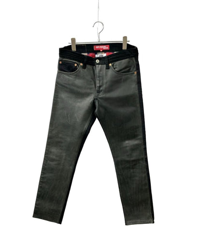 COMME des GARCONS JUNYA WATANABE MAN Levi's レザー切替パンツ メンズ SIZE XS コムデギャルソンジュンヤワタナベマン リーバイス