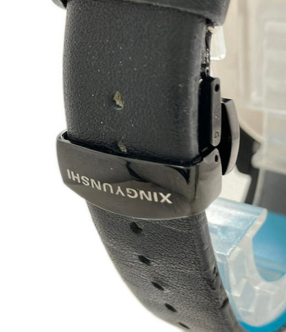 腕時計 初音ミク クオーツ シルバー メンズ XINGYUNSHI