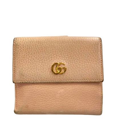 GUCCI Wホック二つ折り財布 GGマーモント 456122 496334 レディース グッチ