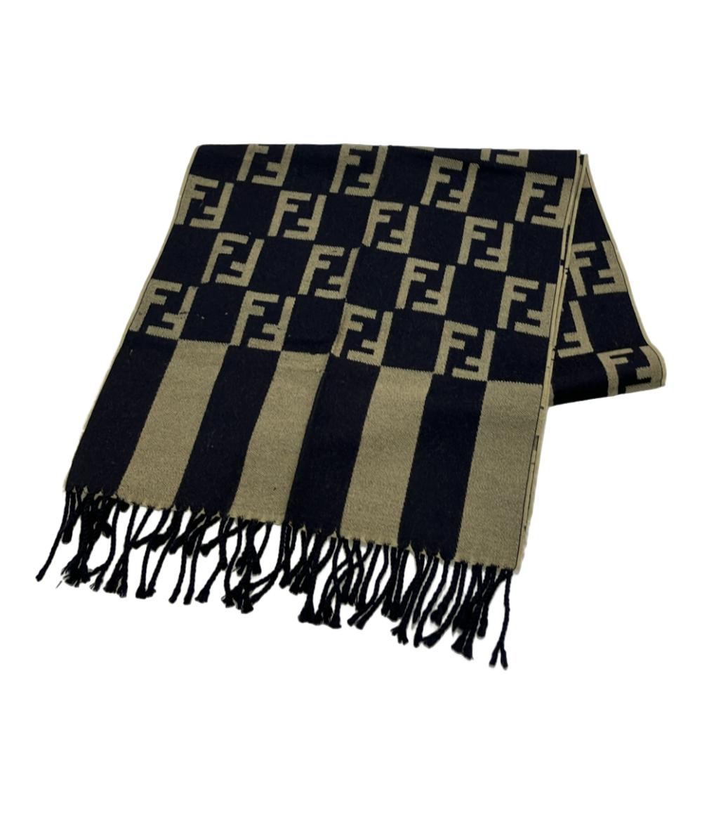 フェンディ マフラー ウール 100% ズッカ柄 ユニセックス FENDI