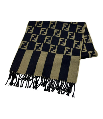 フェンディ マフラー ウール 100% ズッカ柄 ユニセックス FENDI