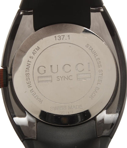 グッチ 腕時計 シンク SYNC クオーツ ブラック YA137101 メンズ GUCCI
