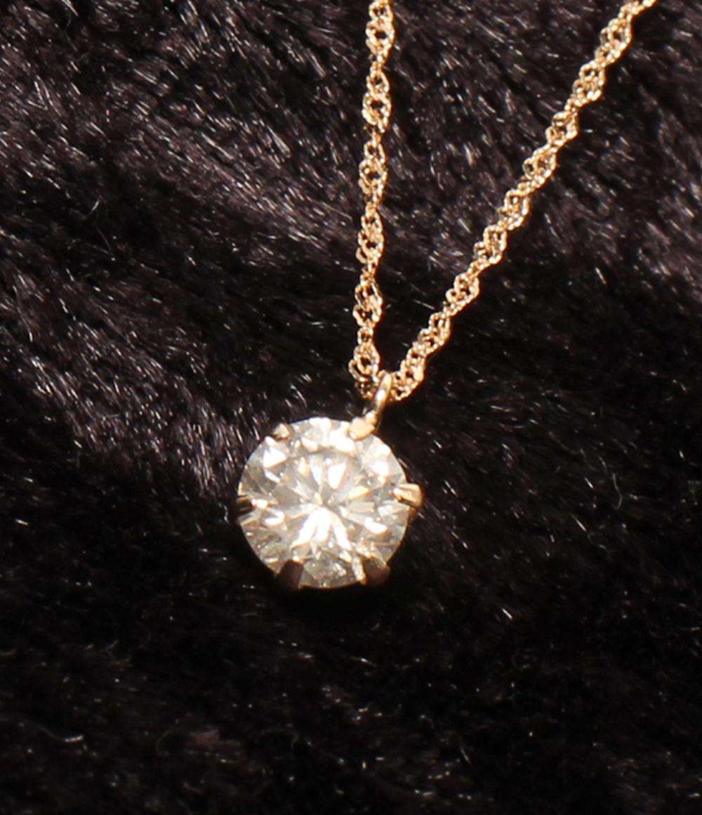 美品 ネックレス K18 ダイヤ 0.347ct レディース