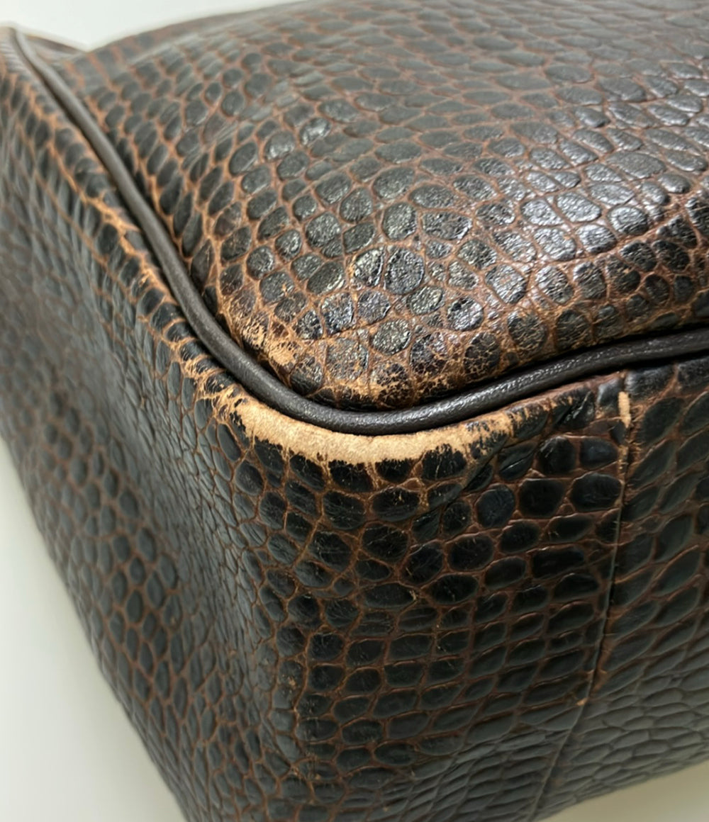 Longchamp トートバッグ クロコ型押し レザー レディース ロンシャン
