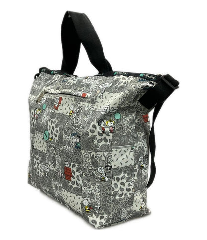 美品 レスポートサック ピーナッツ ハンドバッグ ショルダーバッグ 2WAY 斜め掛け レディース LeSportsac PEANUTS