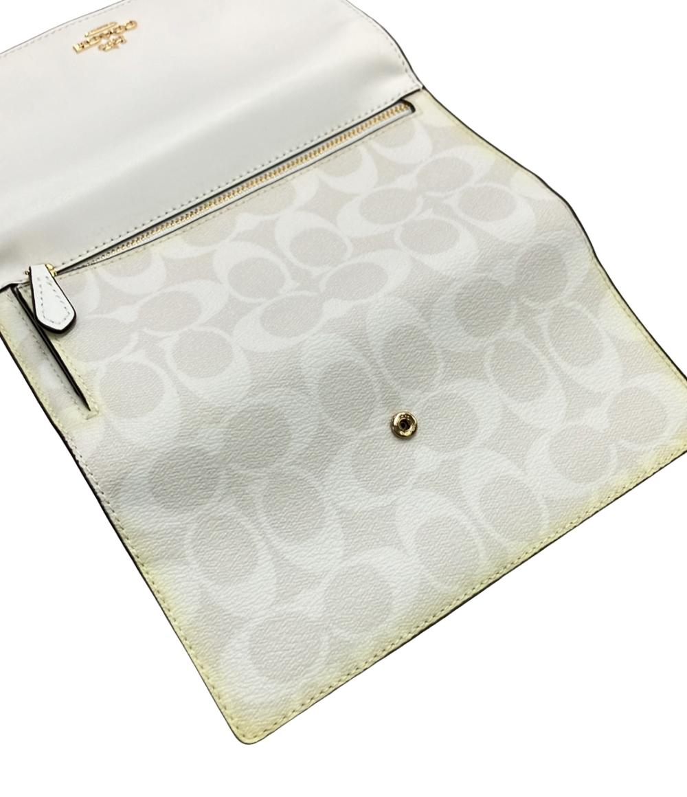 COACH 三つ折り長財布 PVC レザー シグネチャー 88024 レディース