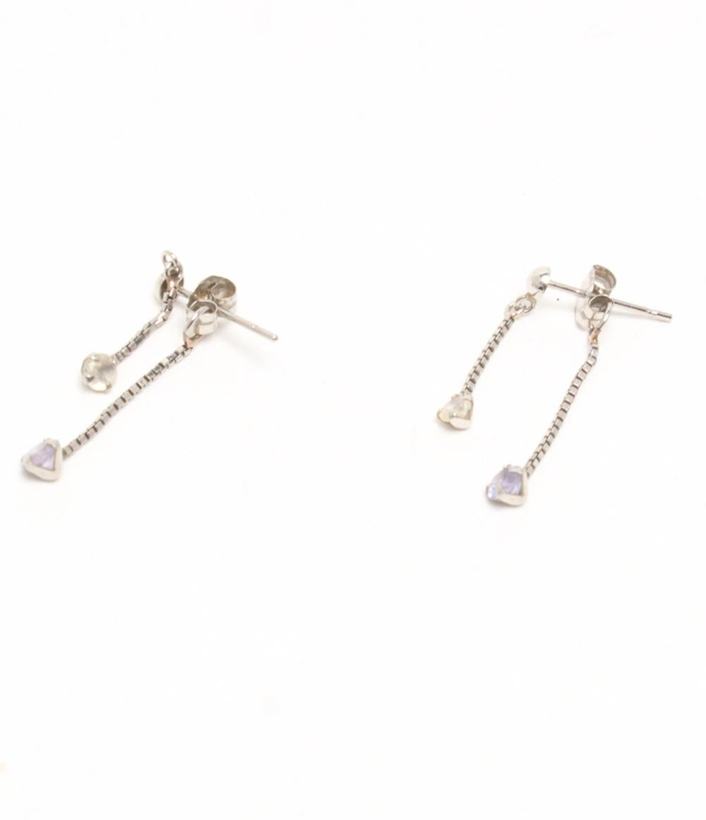 ピアス Pt900 タンザナイト トルマリン レディース