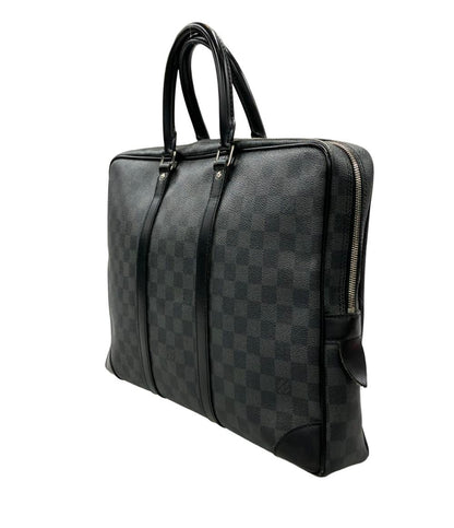 LOUIS VUITTON ブリーフケース ビジネスバッグ ポルトドキュマン ヴォワヤージュ ダミエ グラフィット N41125 メンズ ルイ・ヴィトン