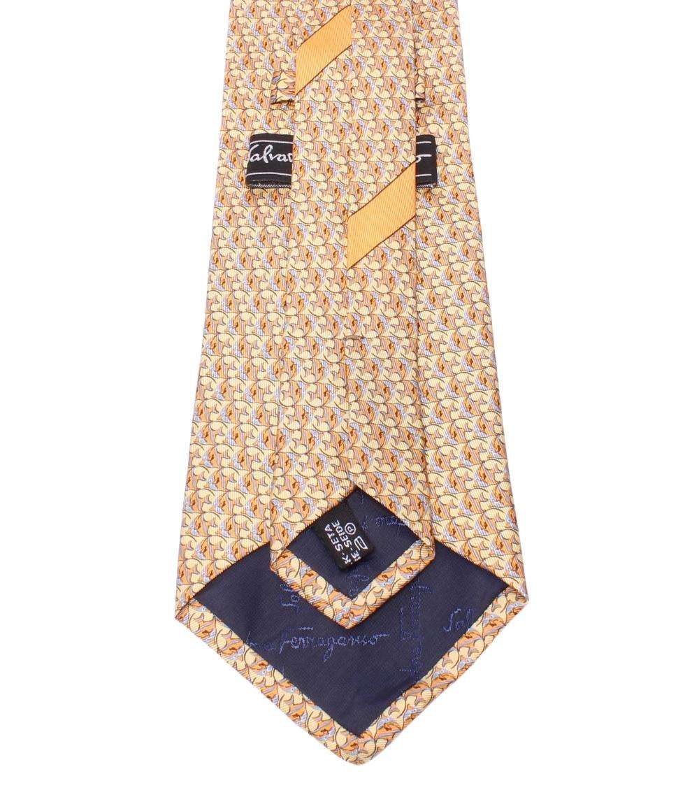 美品 サルヴァトーレフェラガモ ネクタイ シルク100％ メンズ Salvatore Ferragamo