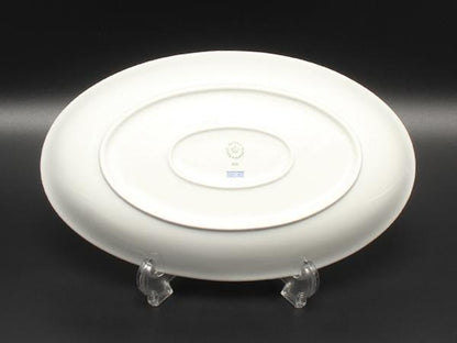 美品 ロイヤルコペンハーゲン オーバルディッシュ 深皿 27cm ホワイトパルメッテ Royal Copenhagen