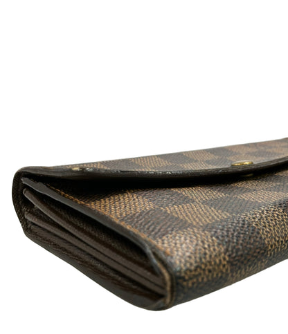 LOUIS VUITTON 長財布 ポシェット ポルト モネ クレディ ダミエ エベヌ N61724 レディース メンズ ルイ・ヴィトン