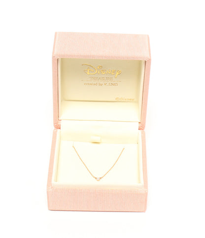 美品 Disney K.UNO ネックレス K18 ダイヤ 0.03ct ミッキーモチーフ レディース ディズニー