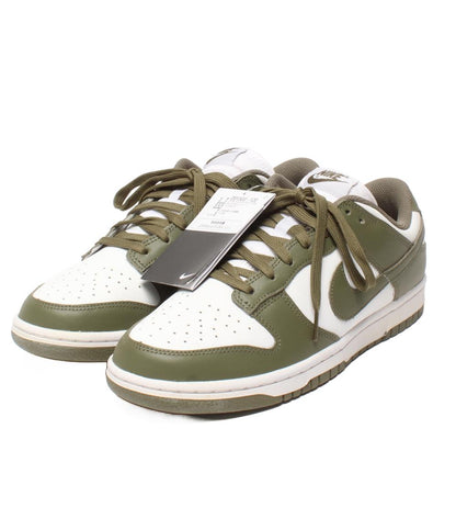 美品 NIKE ローカットスニーカー ホワイト/ミディアムオリーブ ウィメンズ ダンク LOW DD1503-120 メンズ SIZE 27.5 (L) ナイキ