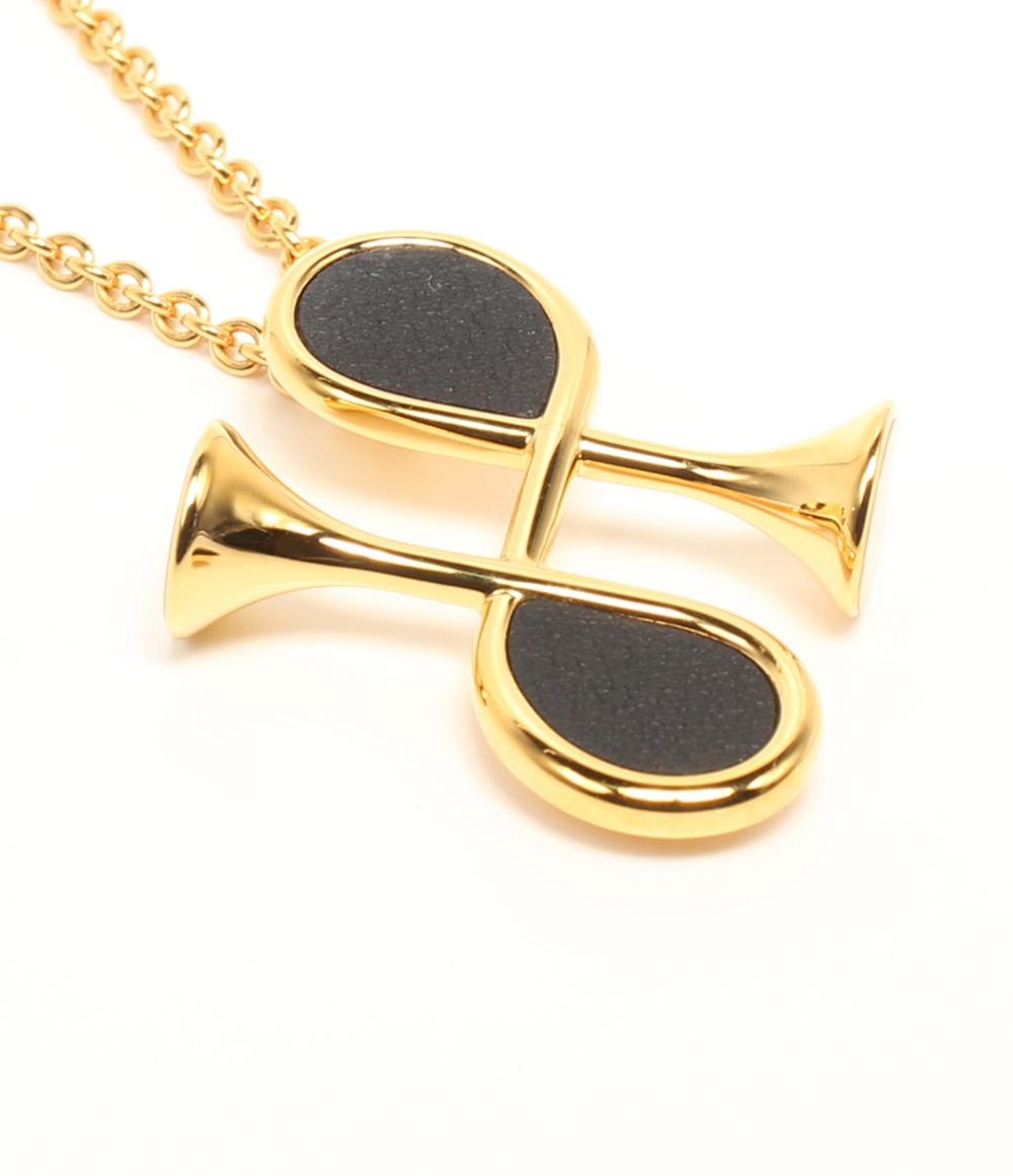 美品 HERMES ネックレス コルH ゴールド金具 レディース エルメス