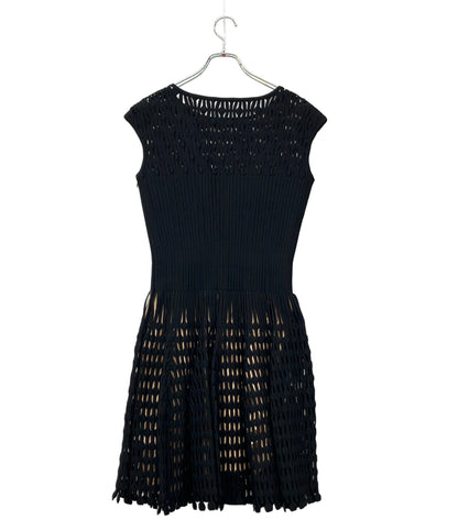 ALAIA ノースリーブワンピース カットワーク パンチング加工 AA9R2122CM601 レディース SIZE 40 (S) アライア
