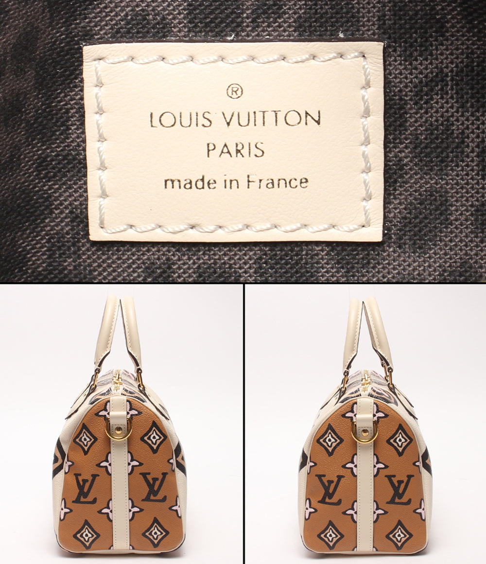 美品 LOUIS VUITTON 2WAYハンドバッグ ショルダーバッグ 肩掛け 斜め掛け ワイルド アット ハート スピーディ バンドリエール25 モノグラム M45828
