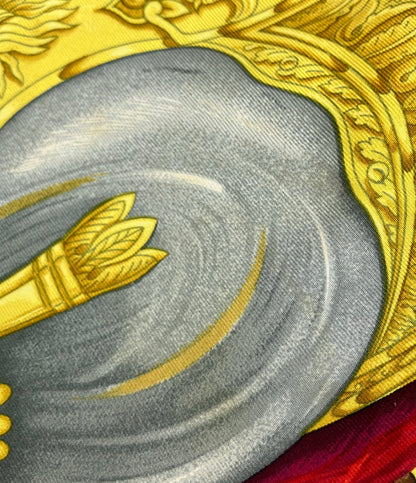 HERMES スカーフ シルク100% カレ90 CASQUES et PLUMETS レディース エルメス