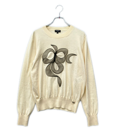 美品 CHANEL 長袖 クルーネック ニット P64640K60672 レディース SIZE 38 (S) シャネル