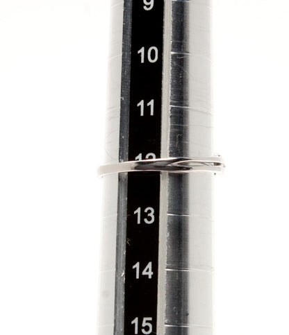 美品 リング 指輪 K18WG ダイヤ 0.20ct フラワーモチーフ レディース SIZE 12号