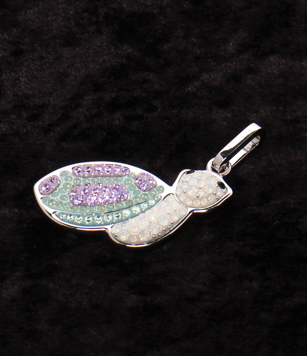 美品 SWAROVSKI ペンダントトップ WIN WIN カメモチーフ レディース スワロフスキー