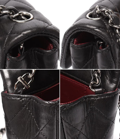 シャネル チェーンショルダーバッグ シングルフラップ シングルチェーン シルバー金具 ラムスキン マトラッセ A35731 レディース CHANEL