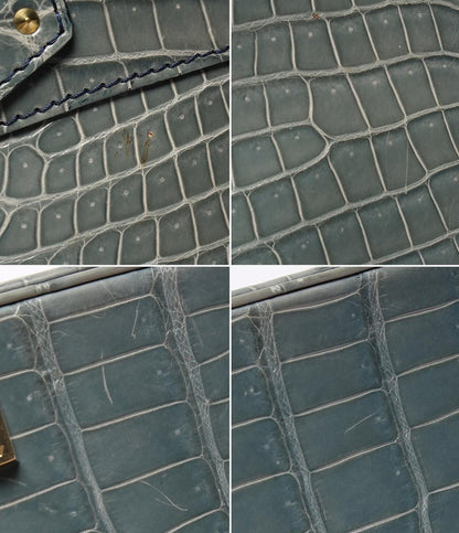 LOUIS VUITTON ハンドバッグ エキゾチックレザー クロコ ブルーグレー ロックイットPM レディース ルイ・ヴィトン