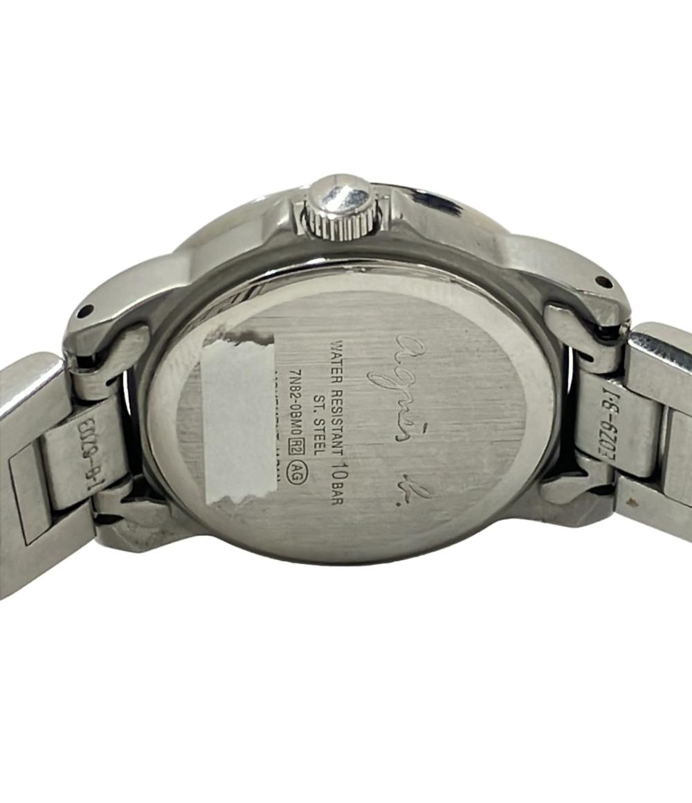 アニエスベー 腕時計 クオーツ シルバー 7N82-0BM0 レディース agnes b.