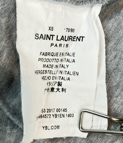SAINT LAURENT 半袖Tシャツ コットン100% クルーネック ロゴ メンズ サンローラン