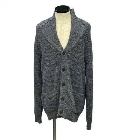 美品 HACKETT LONDON 長袖カーディガン ブルー×ベージュ メンズ SIZE XL ハケットロンドン