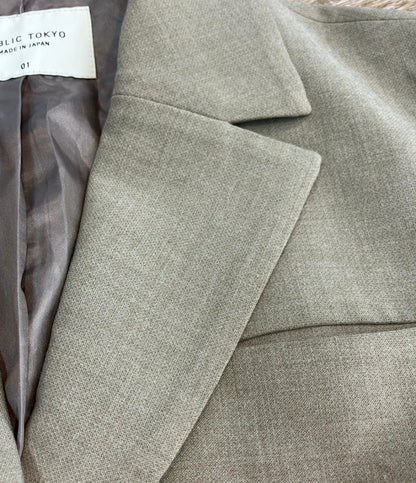 PUBLIC TOKYO ダブルクロスノッチドラペルジャケット レディース SIZE 01 (S) パブリック トウキョウ