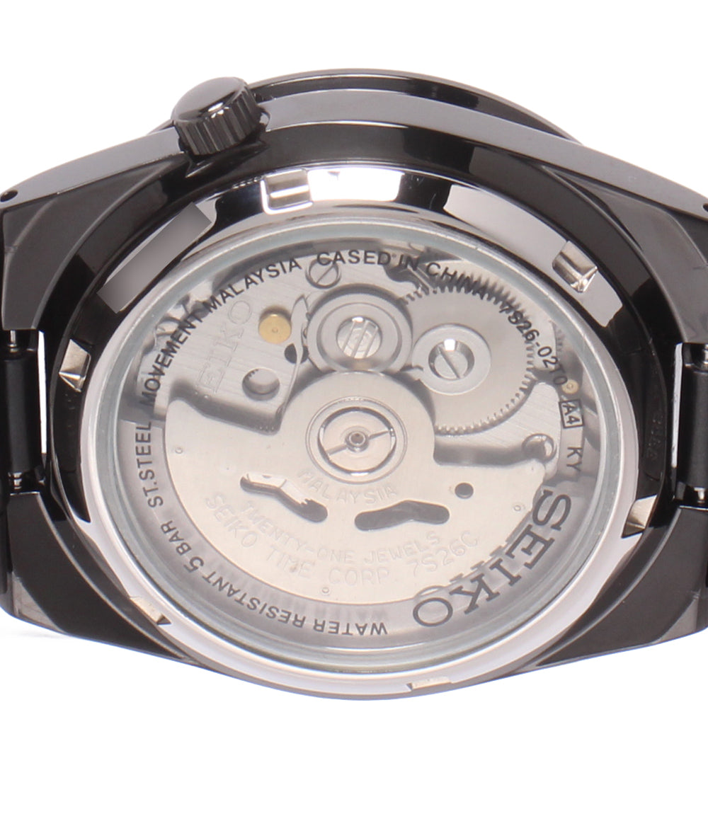 SEIKO 腕時計 SEIKO 5 セイコーファイブ 自動巻き ブラック SNKE03K1 メンズ セイコー