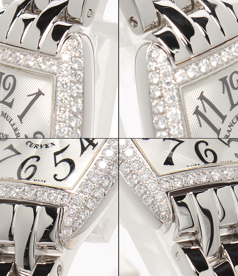FRANCK MULLER 腕時計 SS SVアラビア QZ ダイヤケース SSブレス トノー