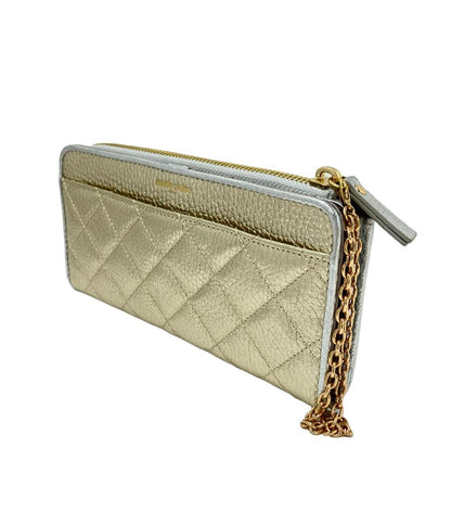 美品 マリクレール L字ファスナー二つ折り長財布 レディース marie claire