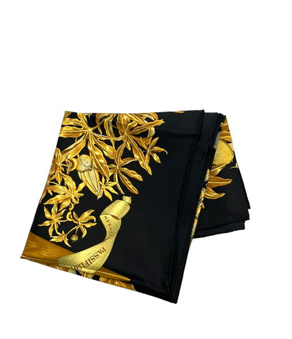 美品 エルメス スカーフ カレ90 シルク100% PASSIFLORES レディース HERMES