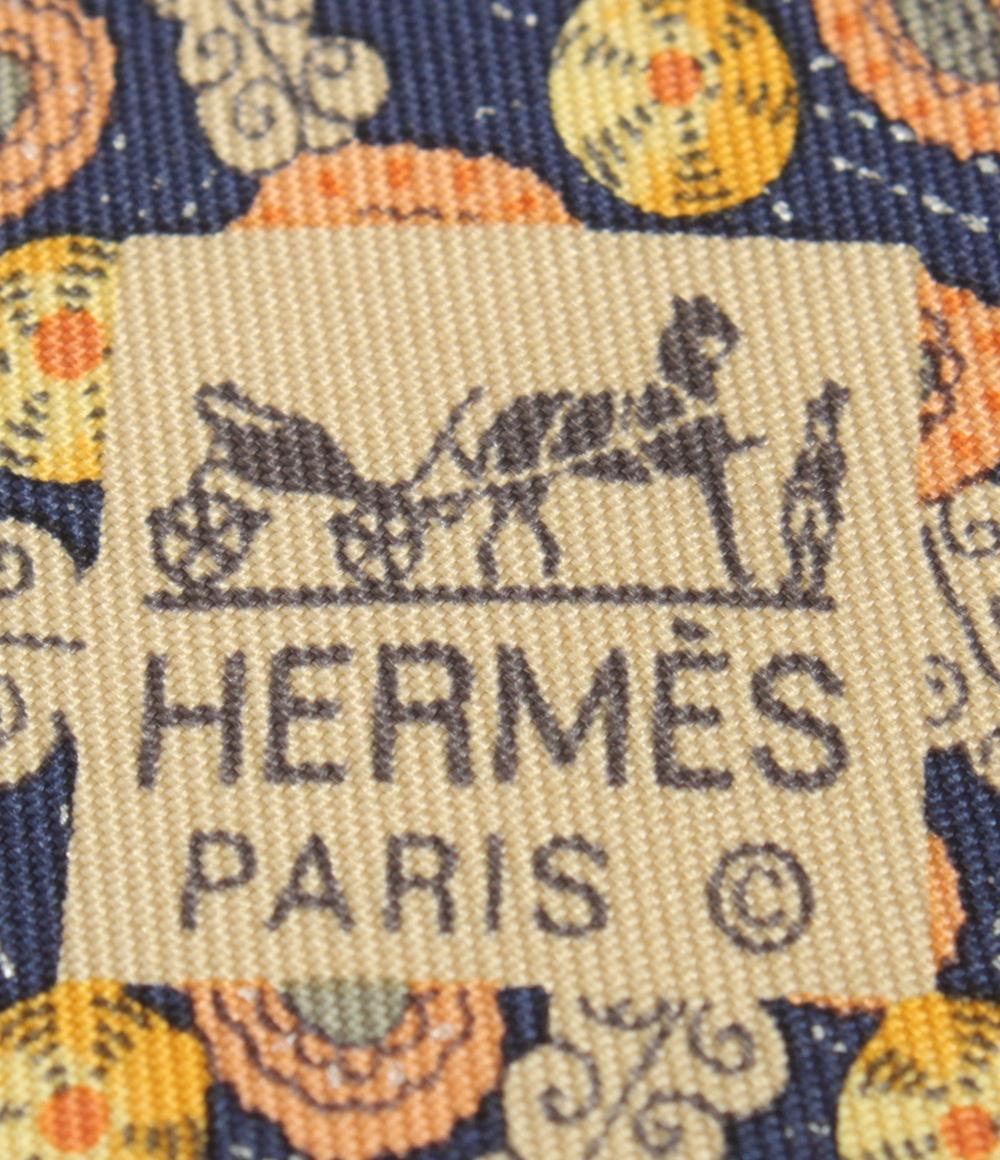 エルメス ネクタイ シルク100％ 宝石の花 メンズ HERMES