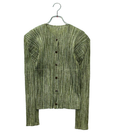 美品 PLEATS PLEASE 長袖カーディガン PP71-JD755 レディース SIZE 3 (L) プリーツプリーズ