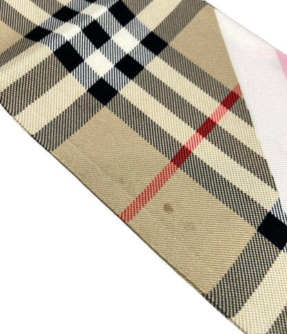 BURBERRY スカーフ Floral Check Silk Skinny Scarf フローラル チェック シルク スキニースカーフ レディース バーバリー