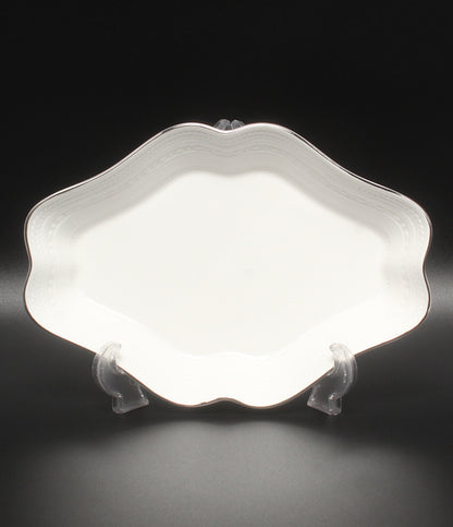 美品 WEDGWOOD ダイヤディッシュ 皿 22cm インタグリオ プラチナ ウエッジウッド