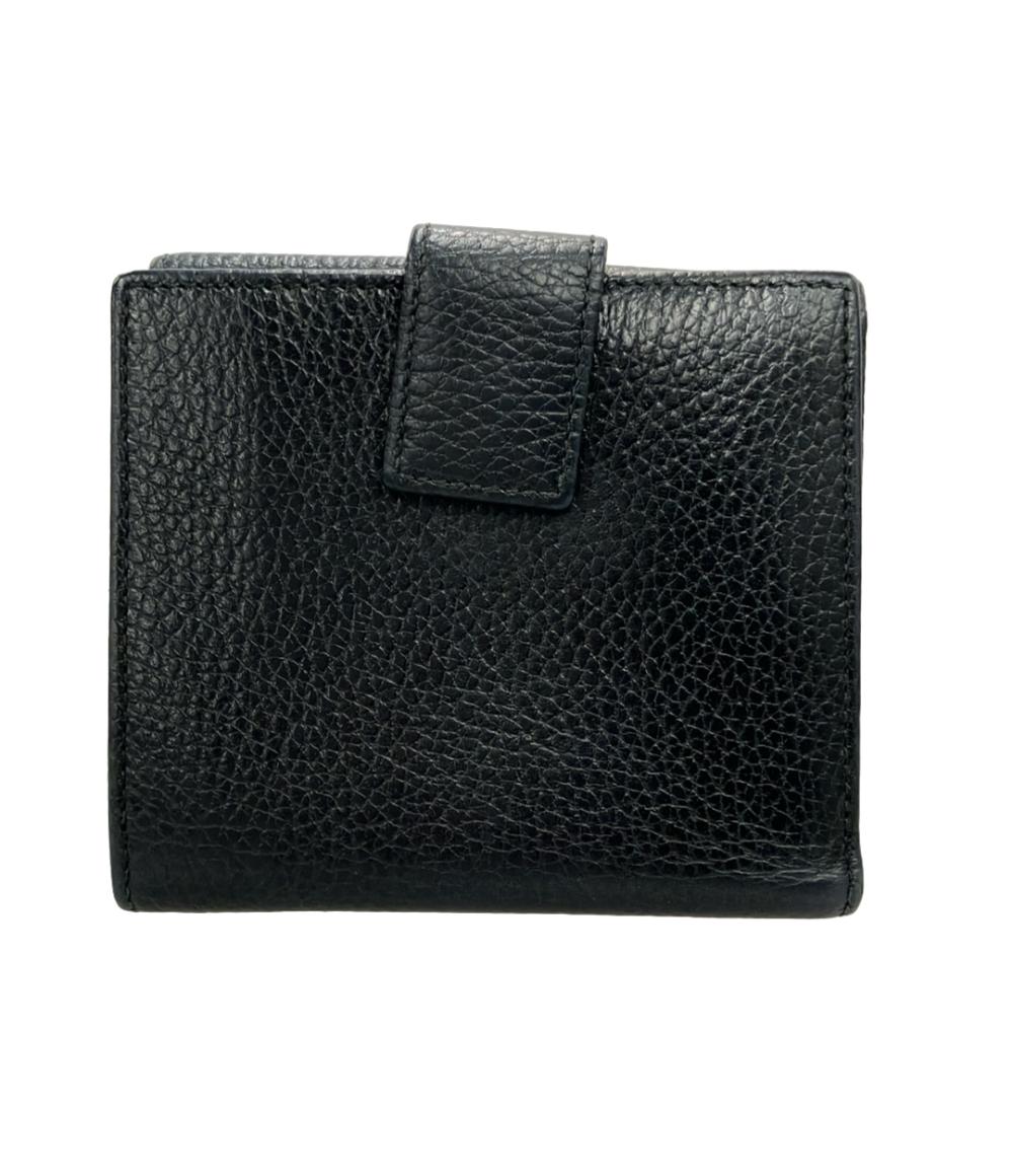 GUCCI ダブルホック 二つ折り財布 コンパクトウォレット レザー GGマーモント 456122 496334 レディース グッチ