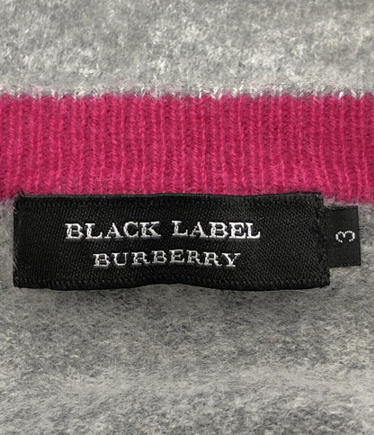 バーバリーブラックレーベル  カシミヤ混 長袖Vネックニット      レディース SIZE 3 (L) BURBERRY BLACK LABEL