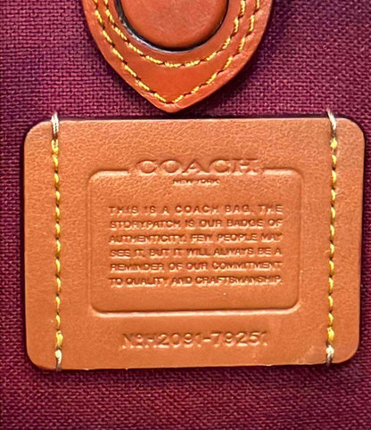美品 COACH 2way ハンドバッグ ショルダーバッグ 斜め掛け ハドリー ホーボー21 シグネチャー 79251 レディース コーチ