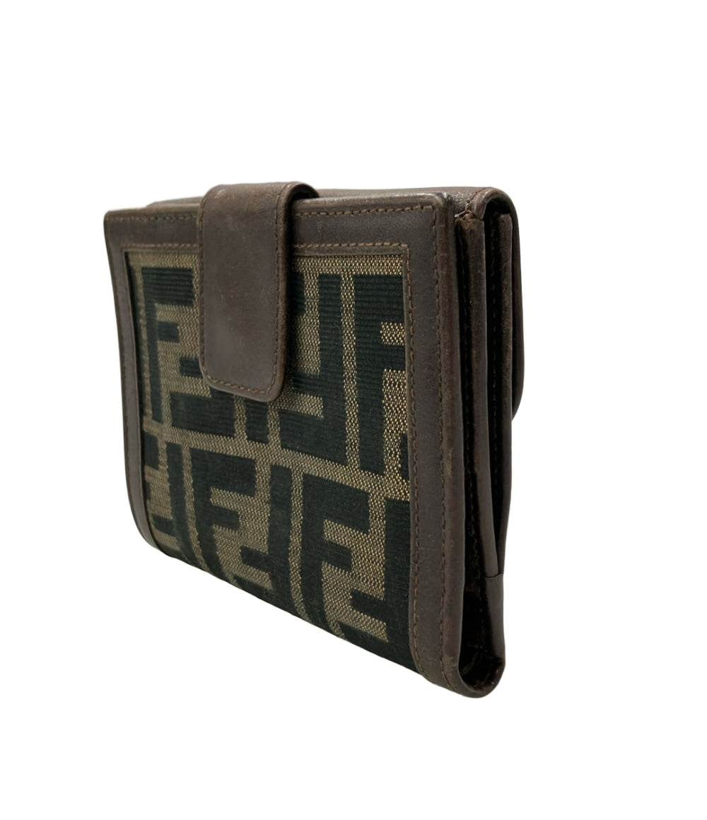 FENDI ダブルホック 二つ折り財布 ズッカ レディース フェンディ