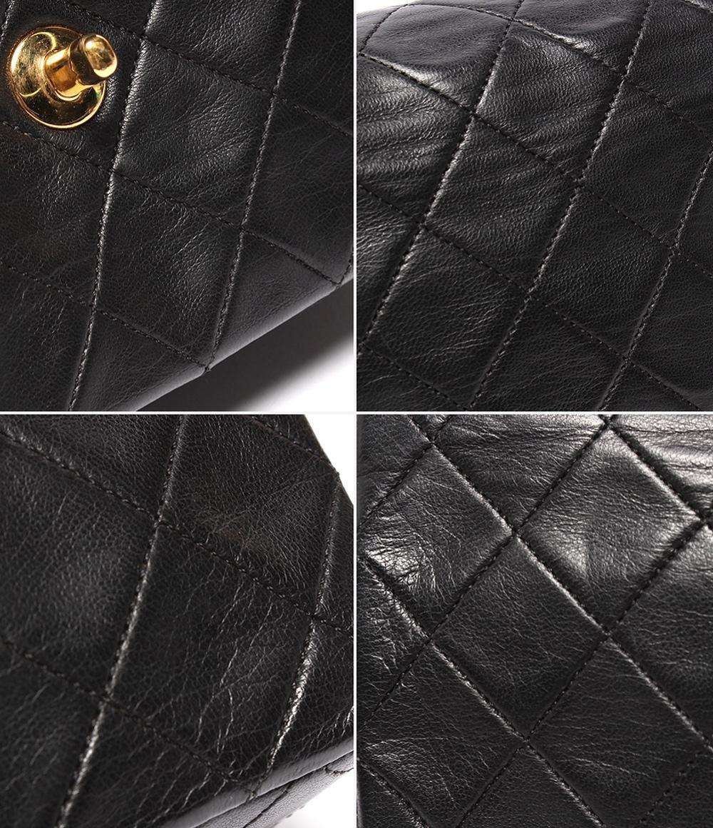 CHANEL チェーンショルダーバッグ ゴールド金具 マトラッセ20 ラムスキン 1番台 シングルチェーン シングルフラップ レディース シャネル