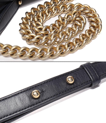 シャネル チェーンショルダーバッグ 肩掛け 斜め掛け ゴールド金具 ラムスキン ココマーク ボーイシャネル25 レディース CHANEL