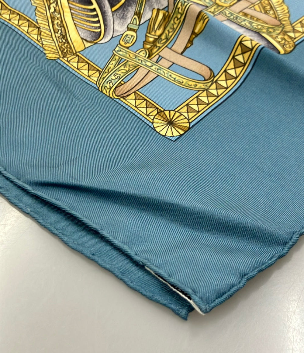 HERMES スカーフ カレ90 シルク 100% PRESENTATION DE CHEVAVX レディース エルメス